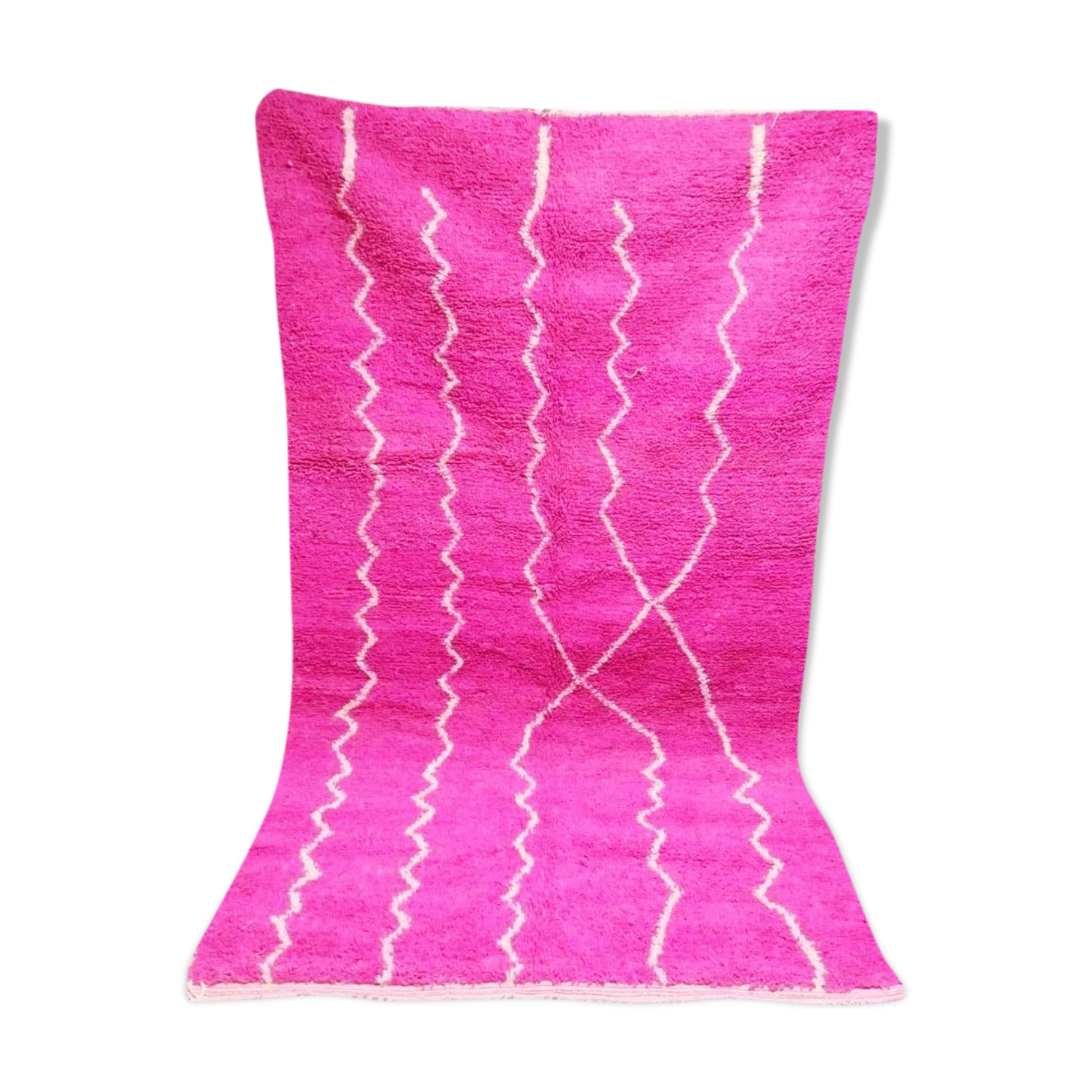 Berber carpet beni ouaraion pink 253x153 CM