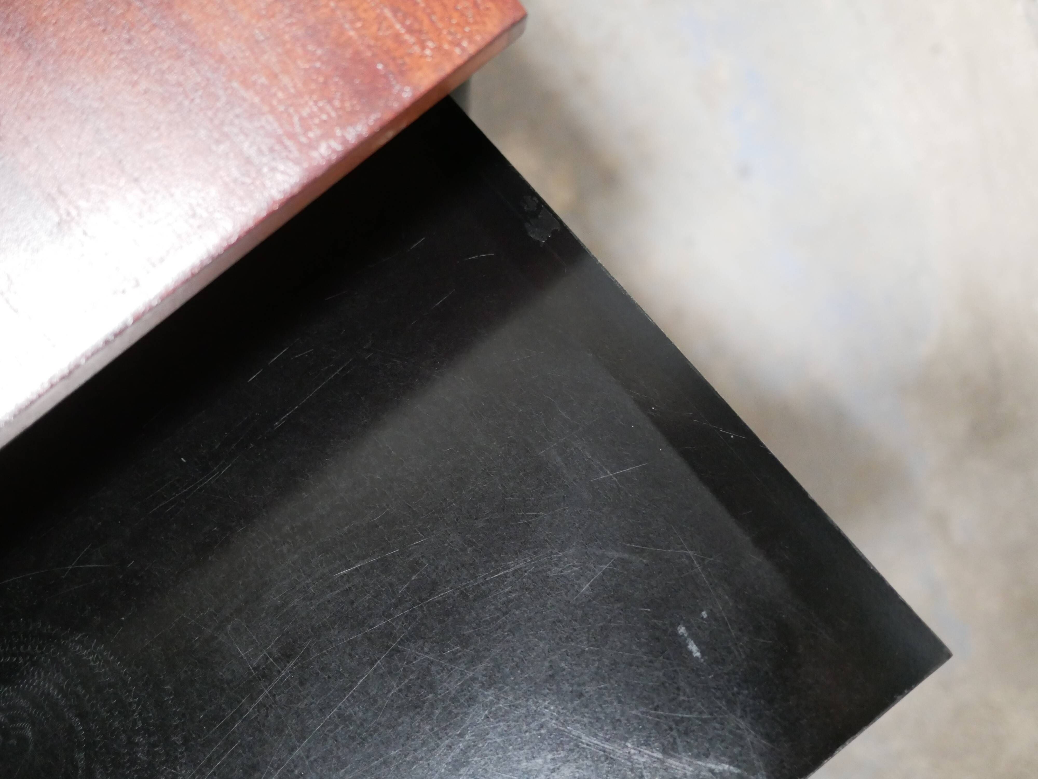 Modernist coffee table in wood and metal