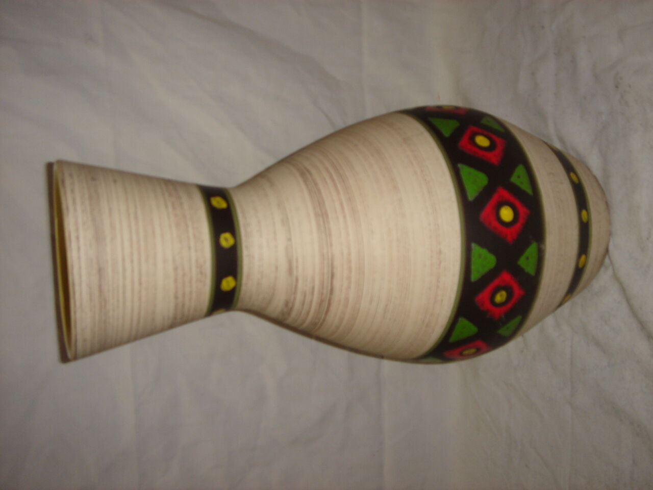 Painted ceramic vase from 1970 west germany