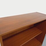 Vintage Scandinavian style storage bookcase in melamine and teak from the 60s