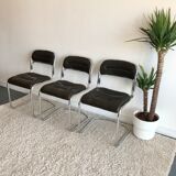 Lot of 6 chairs cantilever 70s