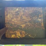 Oil on canvas by the pond signed P.Cario
