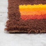 Vintage designer rug 1970 French cubist