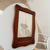 Miroir ancien en bois rustique