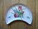 Faience plate KG LUNEVILLE "Street Lamp" crescent half-moon flowers