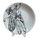 Flat plate Gien France vegetable garden decoration black and white courgettes