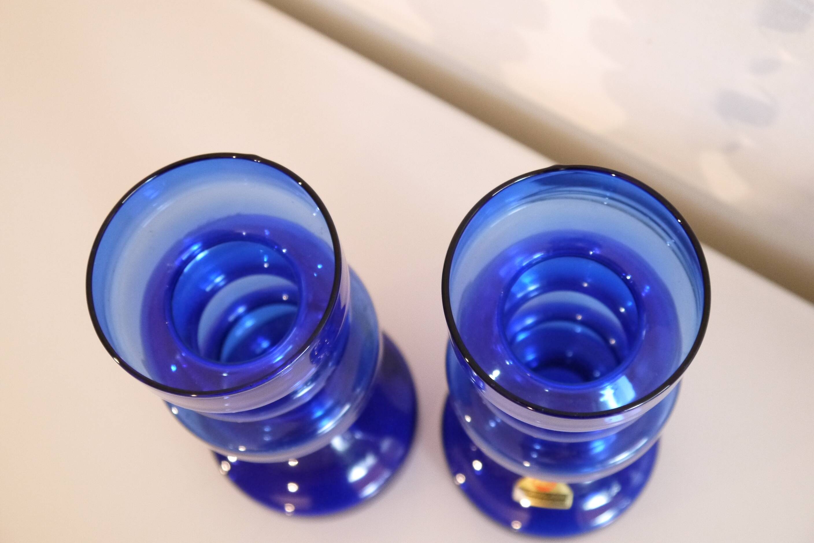Paire de vases en verre pour Ingrid Glaser 1970