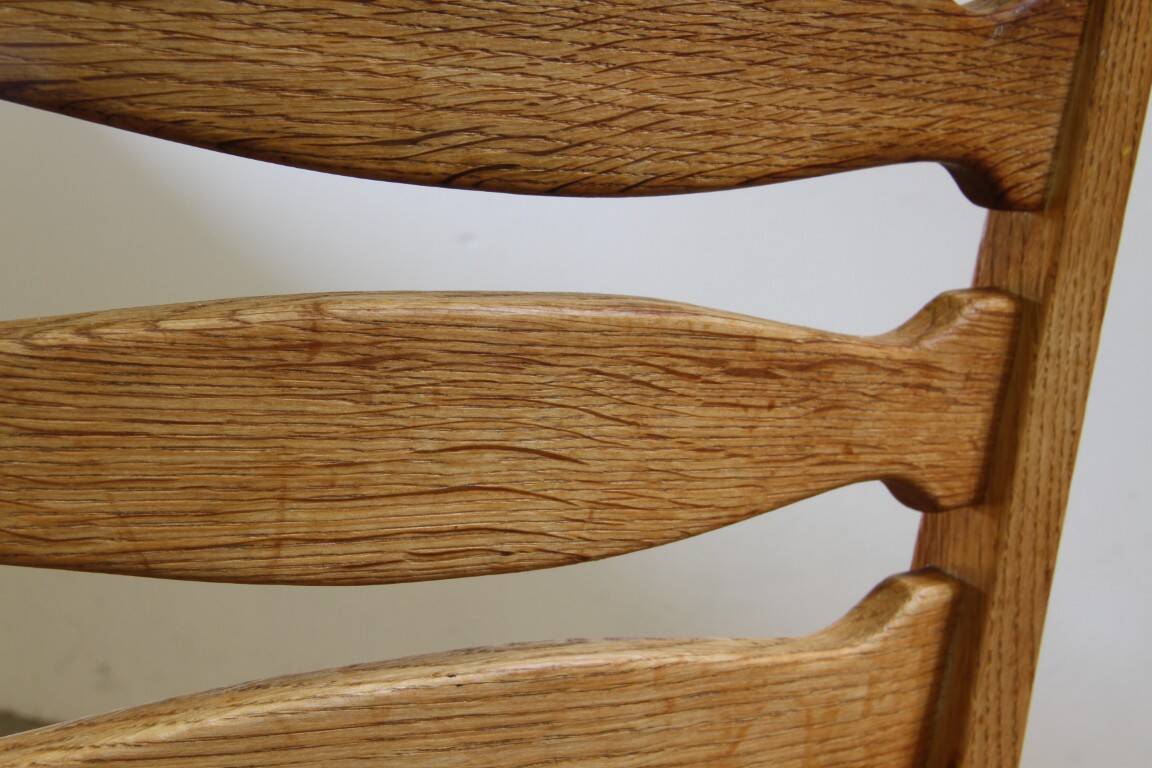 Vintage 1960s Danish farmhouse oak dining chairs in the style of Henning Kjærnulf