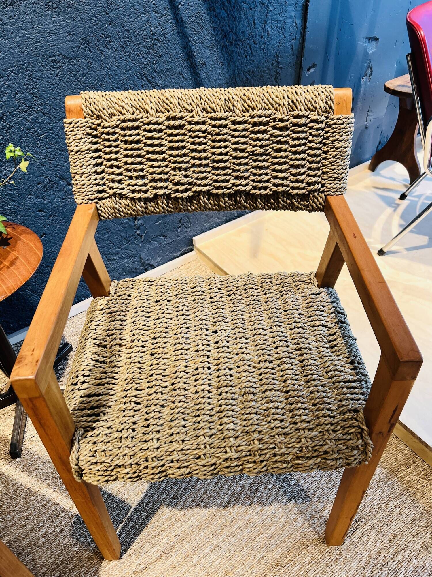 Pair of Olivier de Schrijver armchairs in water hyacinth