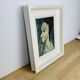 Painting portrait of a woman in figurative style signed Cavignaux