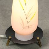 Mid-Century Italian Brass and Opaline Table Lamp