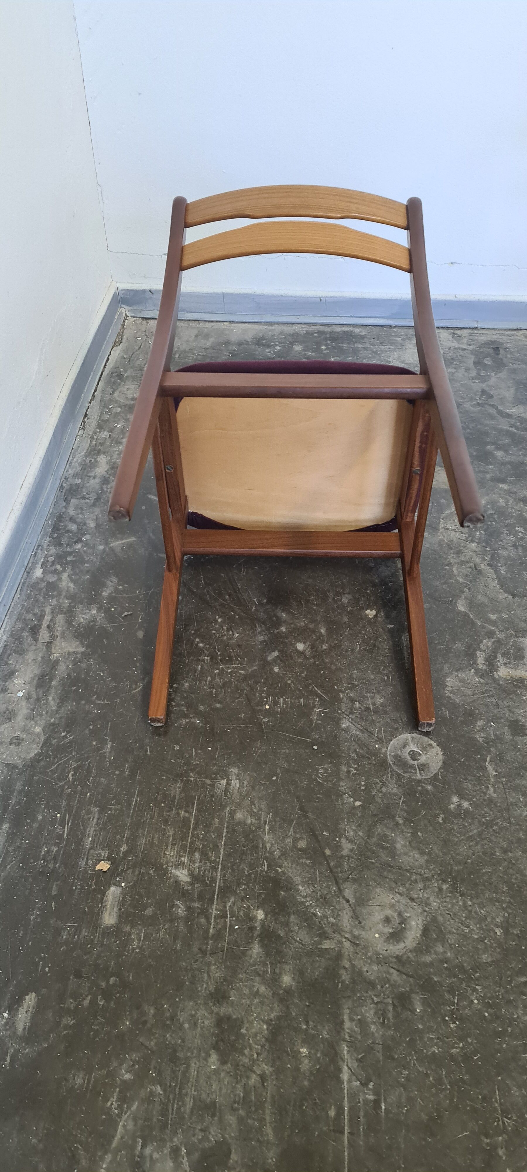 Set of six vintage teak dining chairs