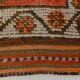 Brick Red Geometric Style Turkish Oushak Runner Rug, 90x340 Cm