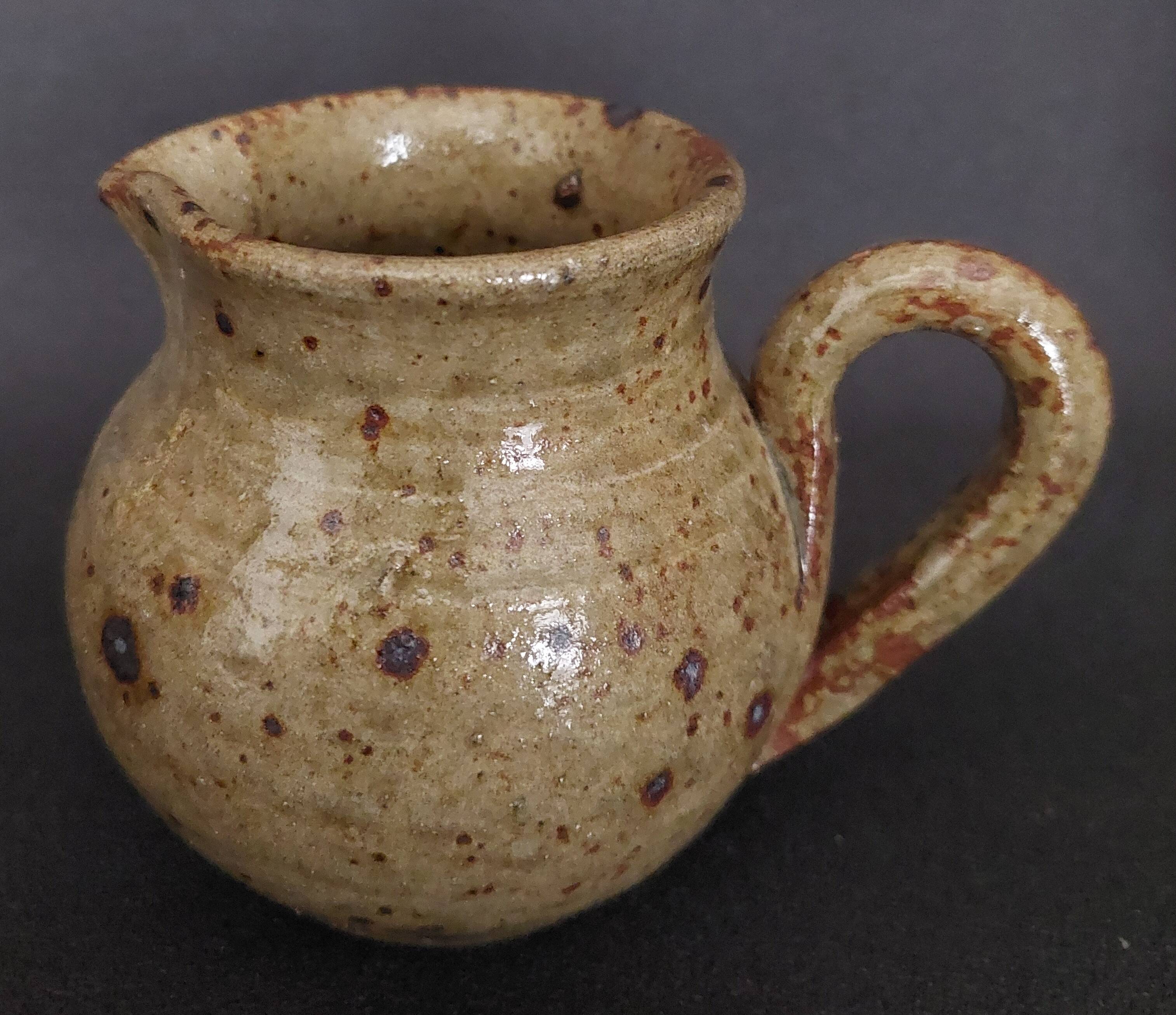 20th century pyrite stoneware cream jug