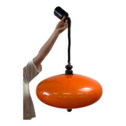 Vintage orange UFO chandelier / pendant light from the 70s