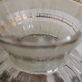 Set of 5 glasses and small pichet in granite gilded border