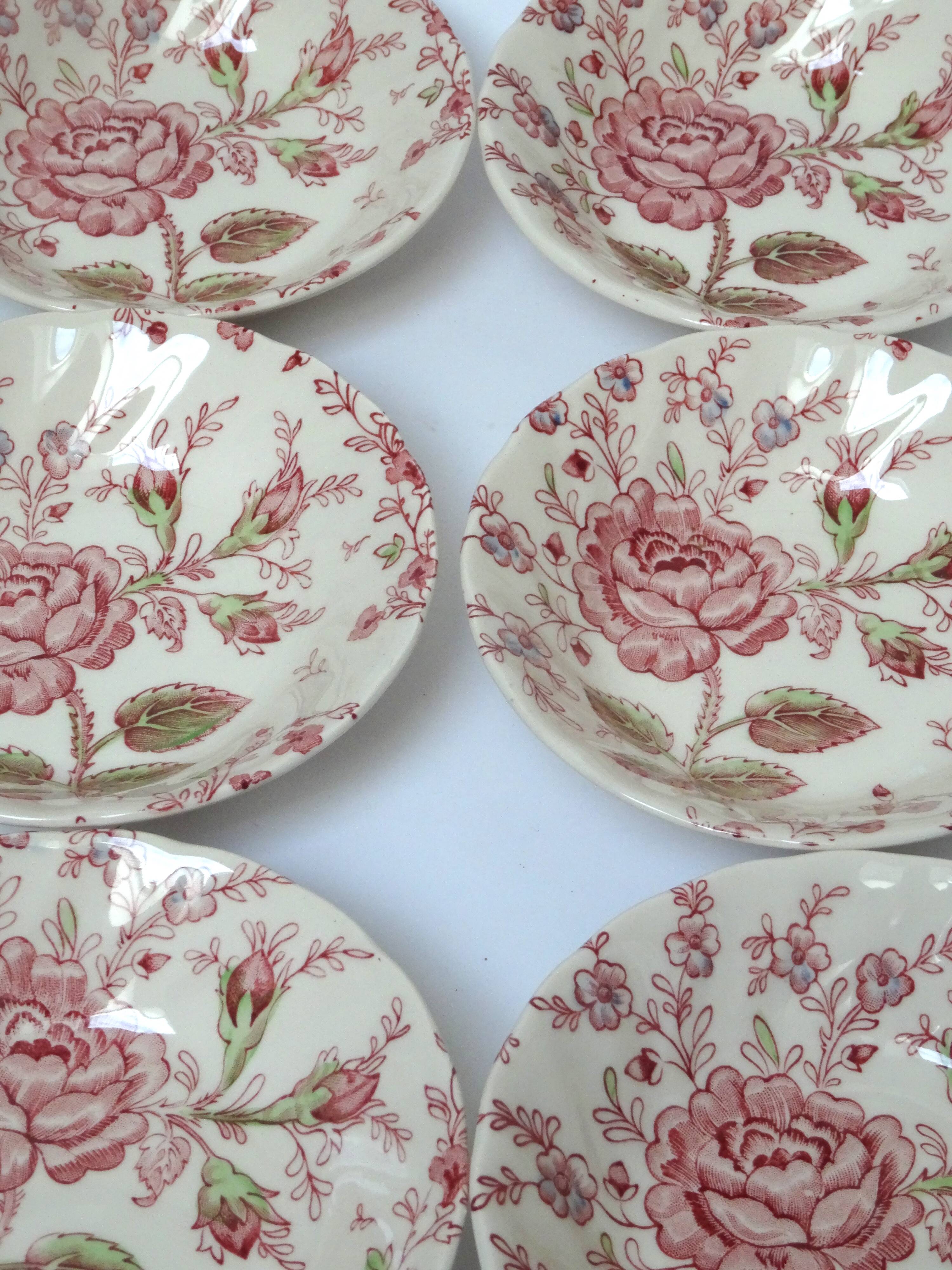6 coupelles creuses Rose Chintz Johnson Brothers