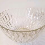 Glass bowl thick diamond pattern 70s