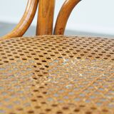 Set of 2 light brown bentwood Thonet style chairs model "Long John"