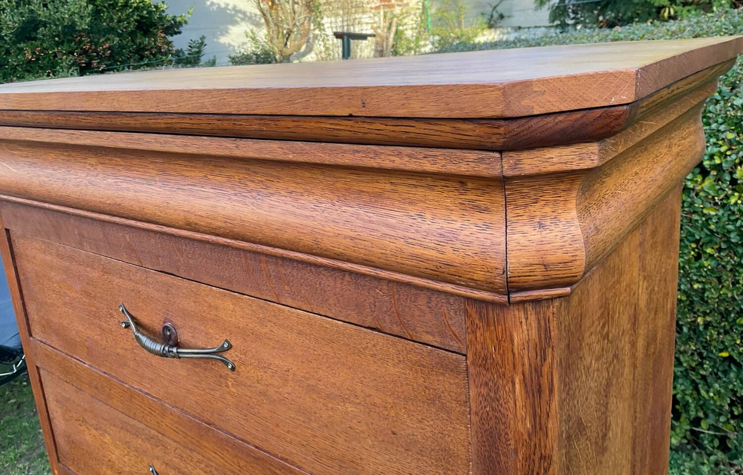 Old oak workshop furniture with drawers