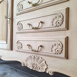 Low buffet in renovated solid cherry wood – Revisited Louis XV style – 250 cm