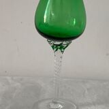 Set of 6 murano 1970 colored digestive glasses