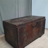 Chest covered with leather and nails