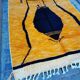 Tapis berbère moutarde et noir  250/150 cm