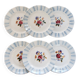 6 vintage Sarreguemines “Claude” dessert plates - Floral design