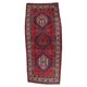 Antique Serab wool runner, crimson field & stepped medallions, c. 1920s — 93 × 204 cm — 1C1284