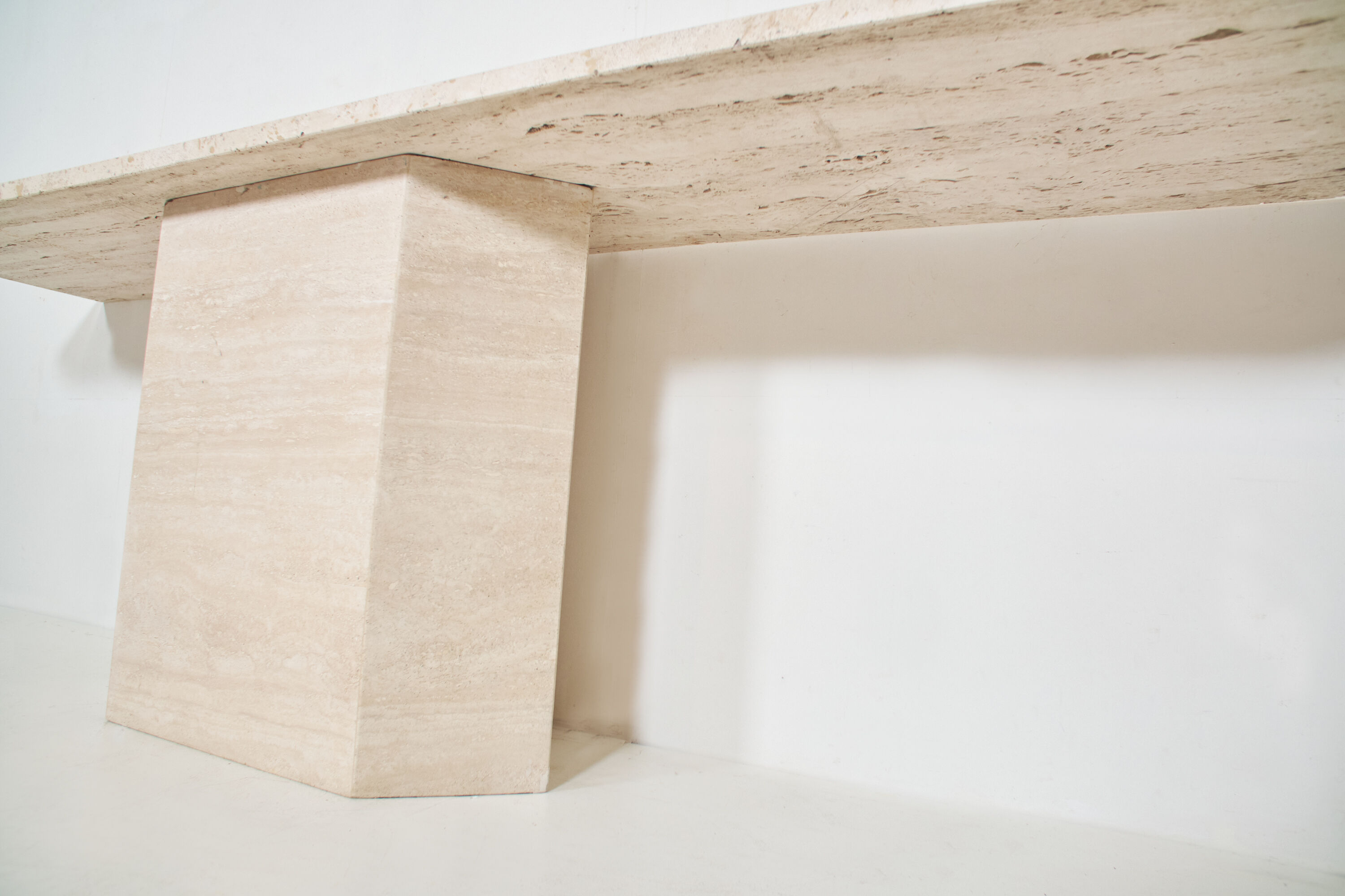 Italian travertine console 1970