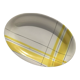 Oval plate Salins Montréal yellow checkered
