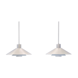 Set of 2 Danish hanging lamps 'Trapez' by Christian Hvidt for Nordisk Solar, 1960s
