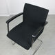 Vintage black fabric bauhaus office chair, 90s