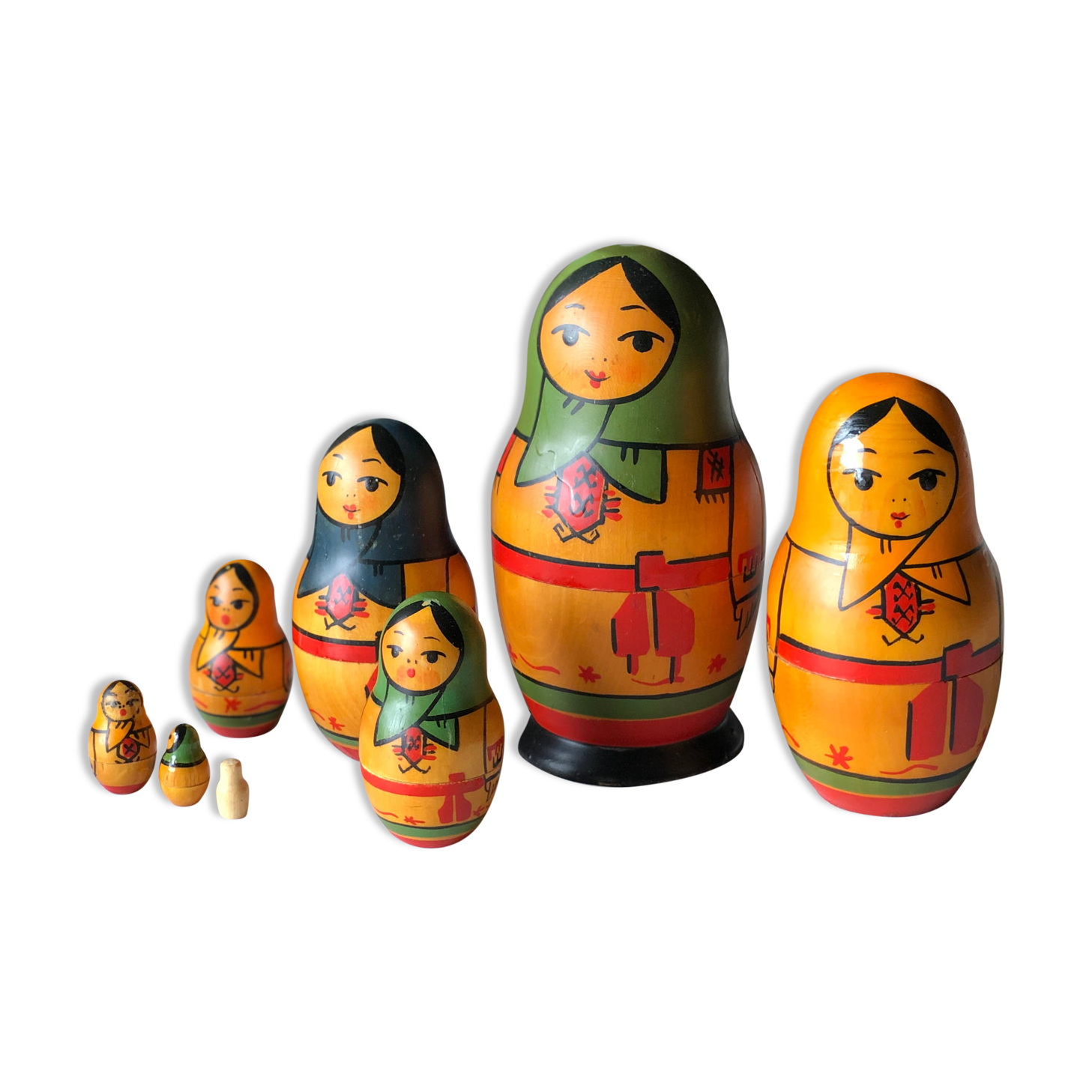 Set of 8 vintage matryoshkas