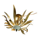 Hollywood Regency style ceiling light with wheat sheaves