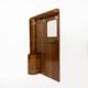 Italian Art Deco Walnut Entry Hall Stand with Integrated Umbrella Holder