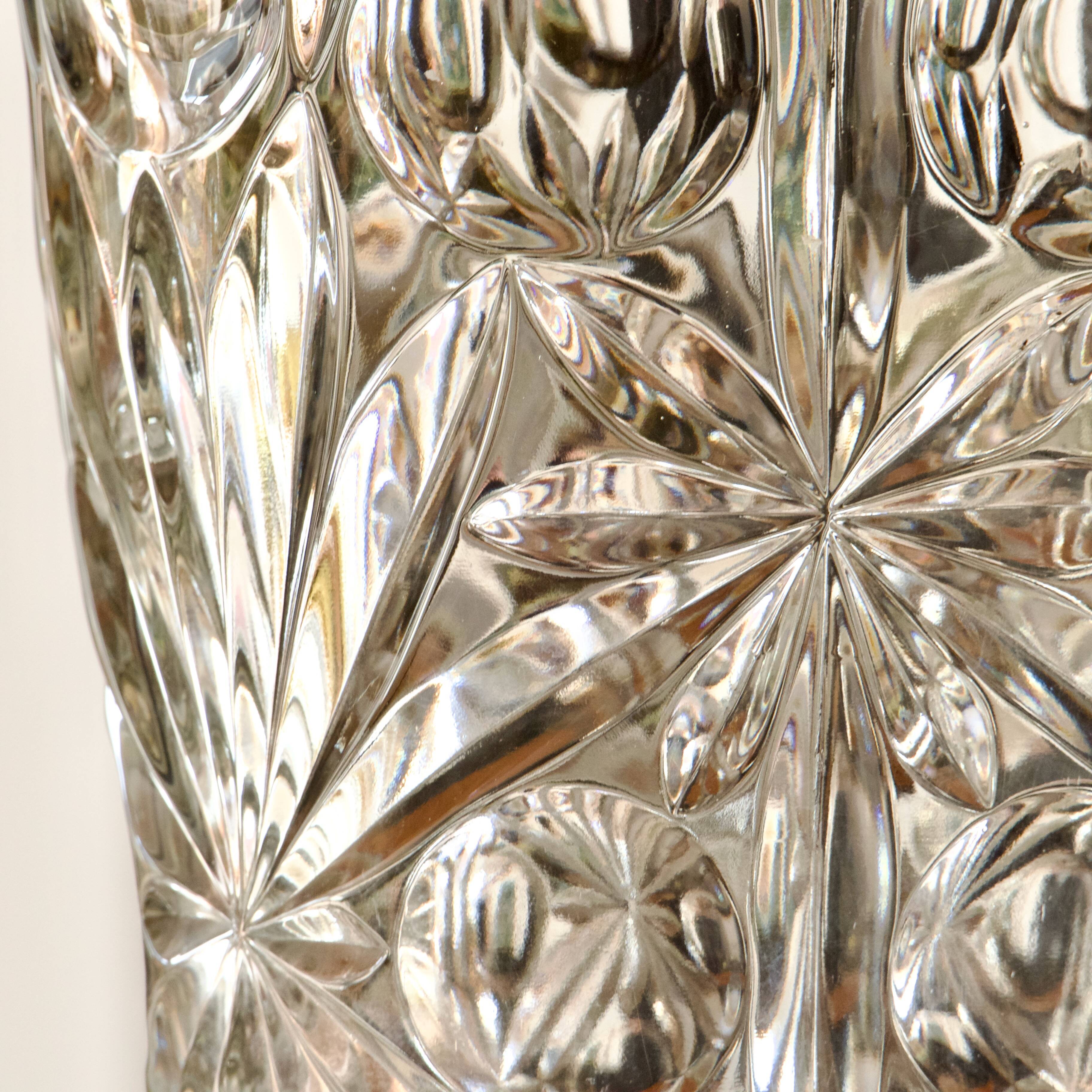 Large vintage vase in thick cut glass