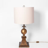 Pyramidal brass lamp, 1970s.