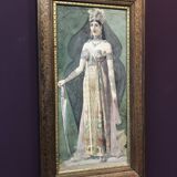 Déesse victorienne, aquarelle, encadrée