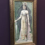 Victorian Goddess, Aquarelle Painting, framed