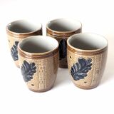 Lot de 4 gobelets en grès