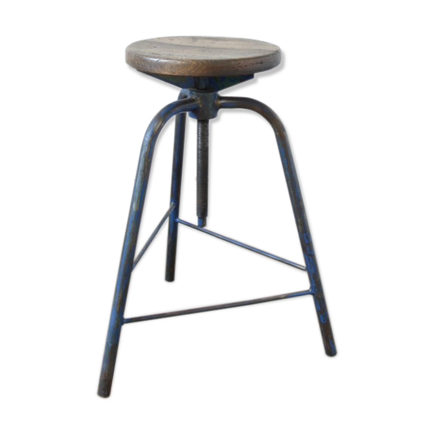 Stool industrial blue