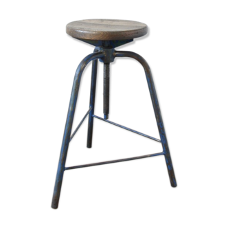 Stool industrial blue