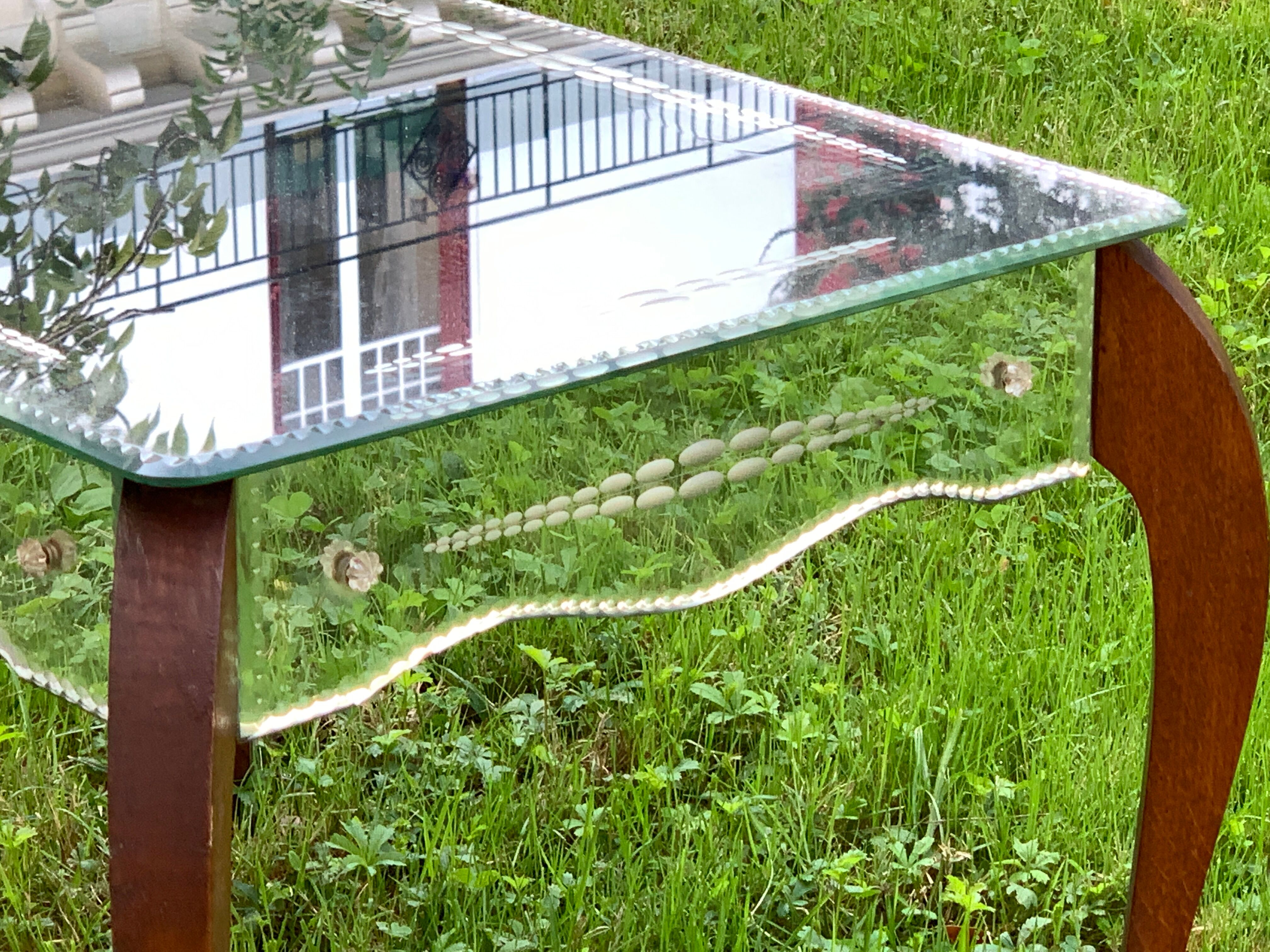 Mirror coffee table, 1950