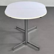 Table de repas ovale et extensible des années 50 chrome et formica