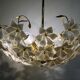 lustre en laiton et verre de Murano fleur des années 1970