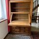 Solid oak library secretary by Guillerme and Chambron