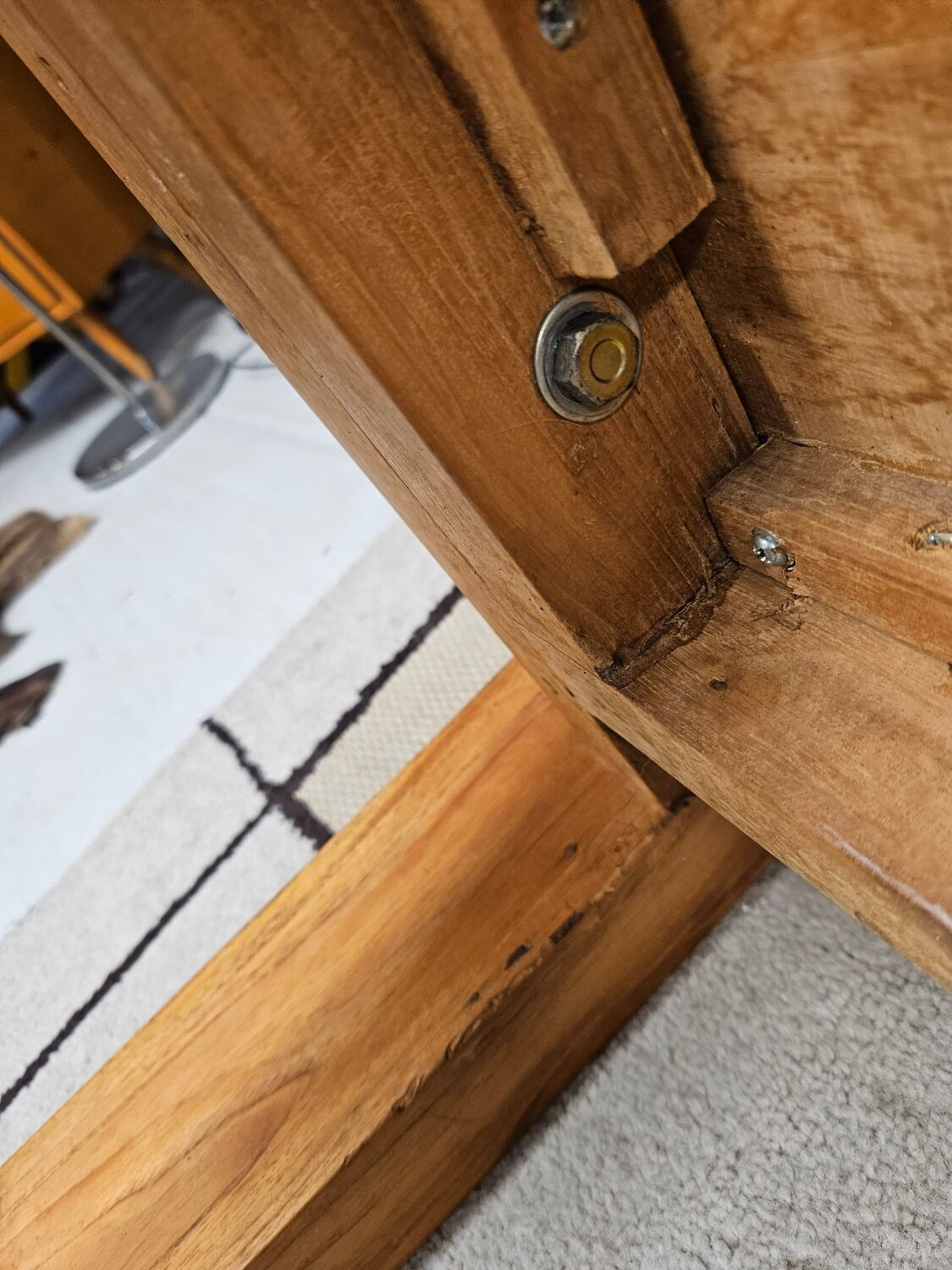 Vintage solid wood mortise and tenon coffee table