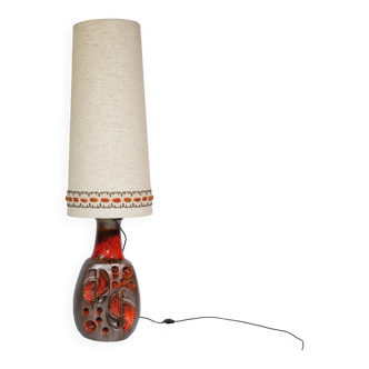 German Fat Lava ceramic floor lamp by Hülstadt Leuchten, 1960s